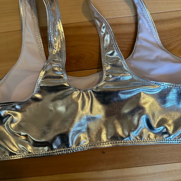 NWT silver metallic bikini set size small - Picture 6 of 6